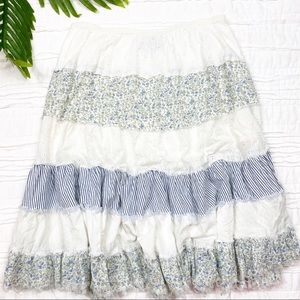 Derek Heart Ruffled Tiered Skirt Medium
